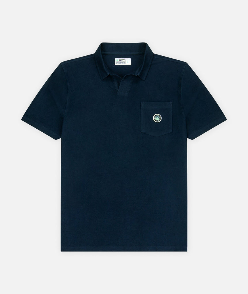 Jetty Cruise Terry Polo in Navy From Everywearonline.com
