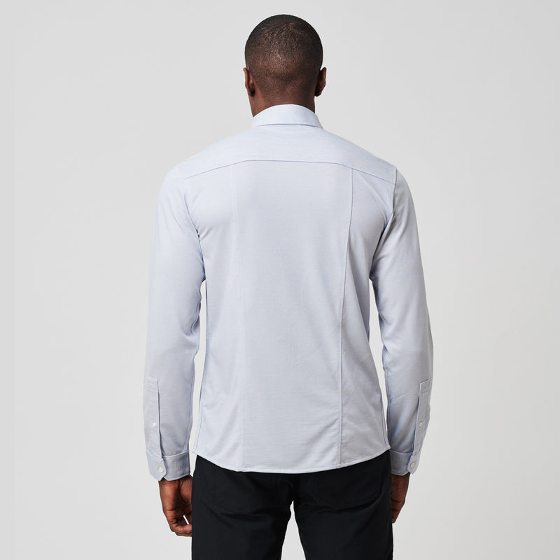 Western Rise Limitless Merino Button Down Shirt In Light Blue From Everywearonline.com