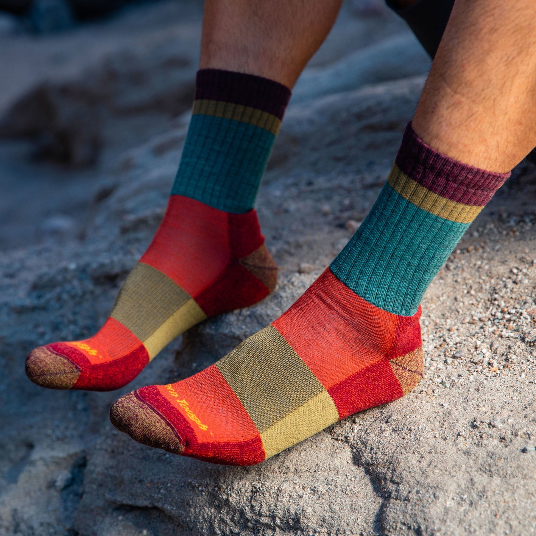 Heady Stripe Micro Crew Lightweight Hiking Socks