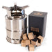 Motor City Barrels Mini Smokeless Campfire With Smoking Wood Barrel Cubes From Everywearonline.com