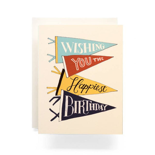 Antiquaria Pennant Birthday Card From Everywearonline.com
