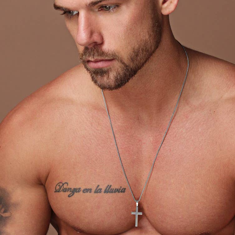 Large Stainless Steel Cross Necklace