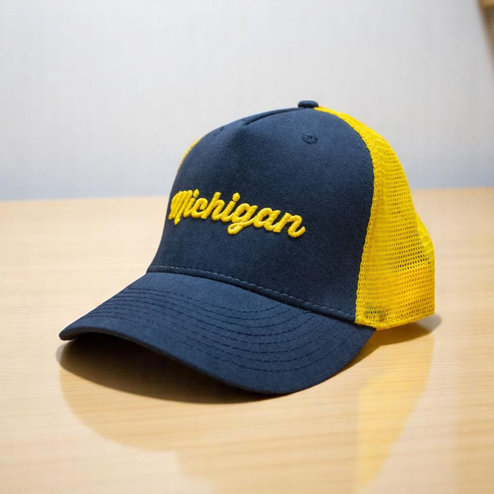 Michigan Script Classic Trucker Hat