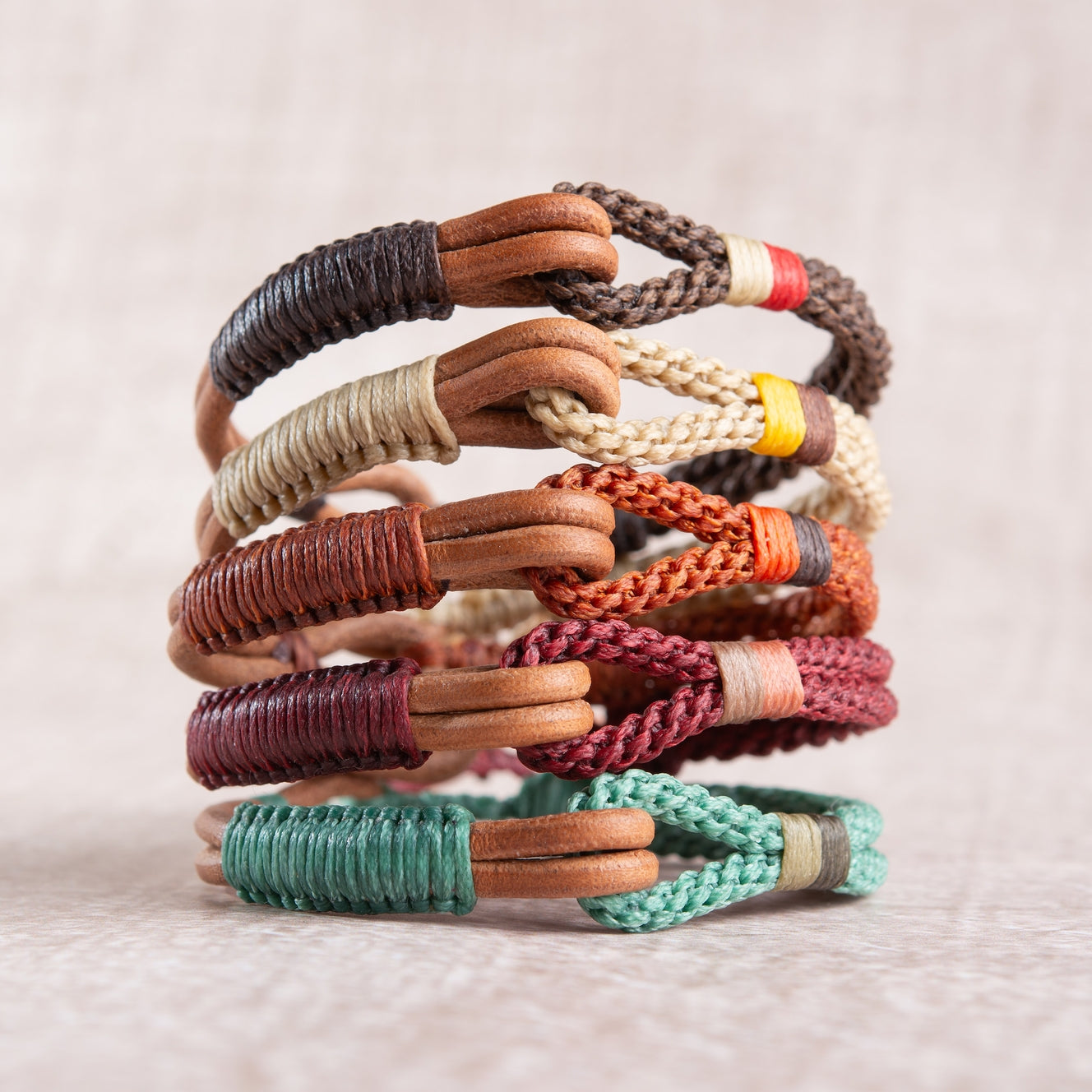 Nautical Rope Leather Bracelet