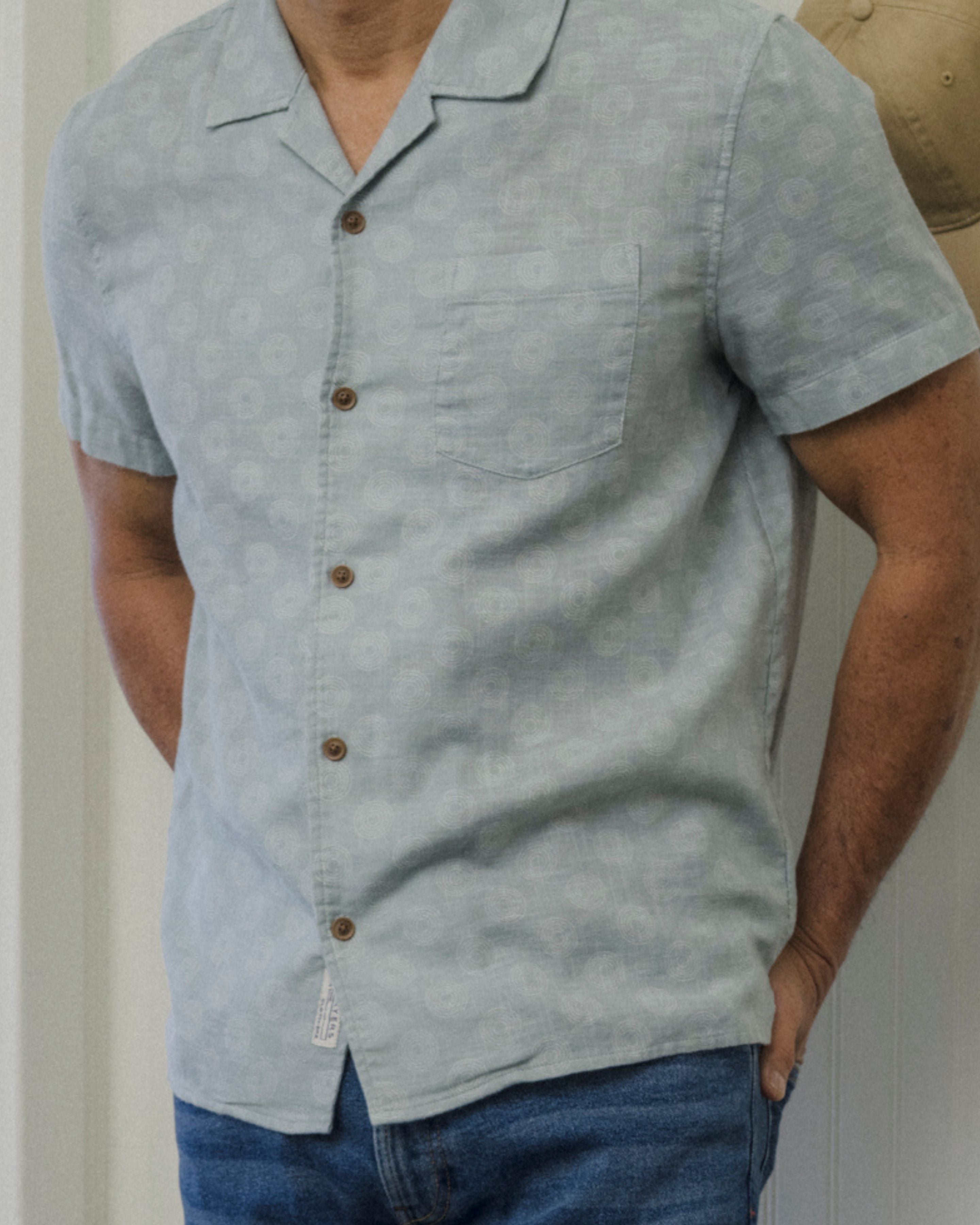 Cottage Loom Printed Shirt - Blue Moon Geo
