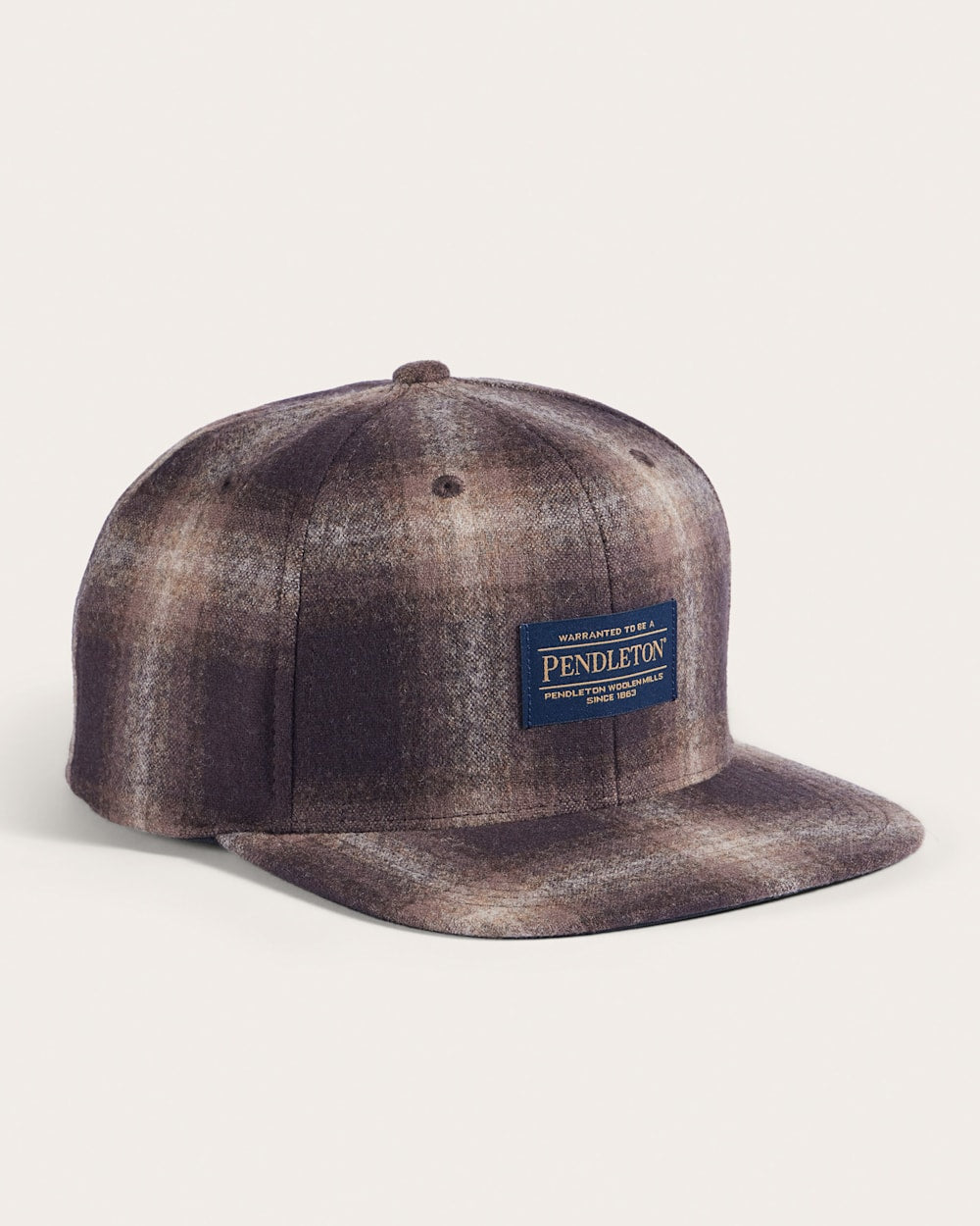 Plaid Flat Brim Hat