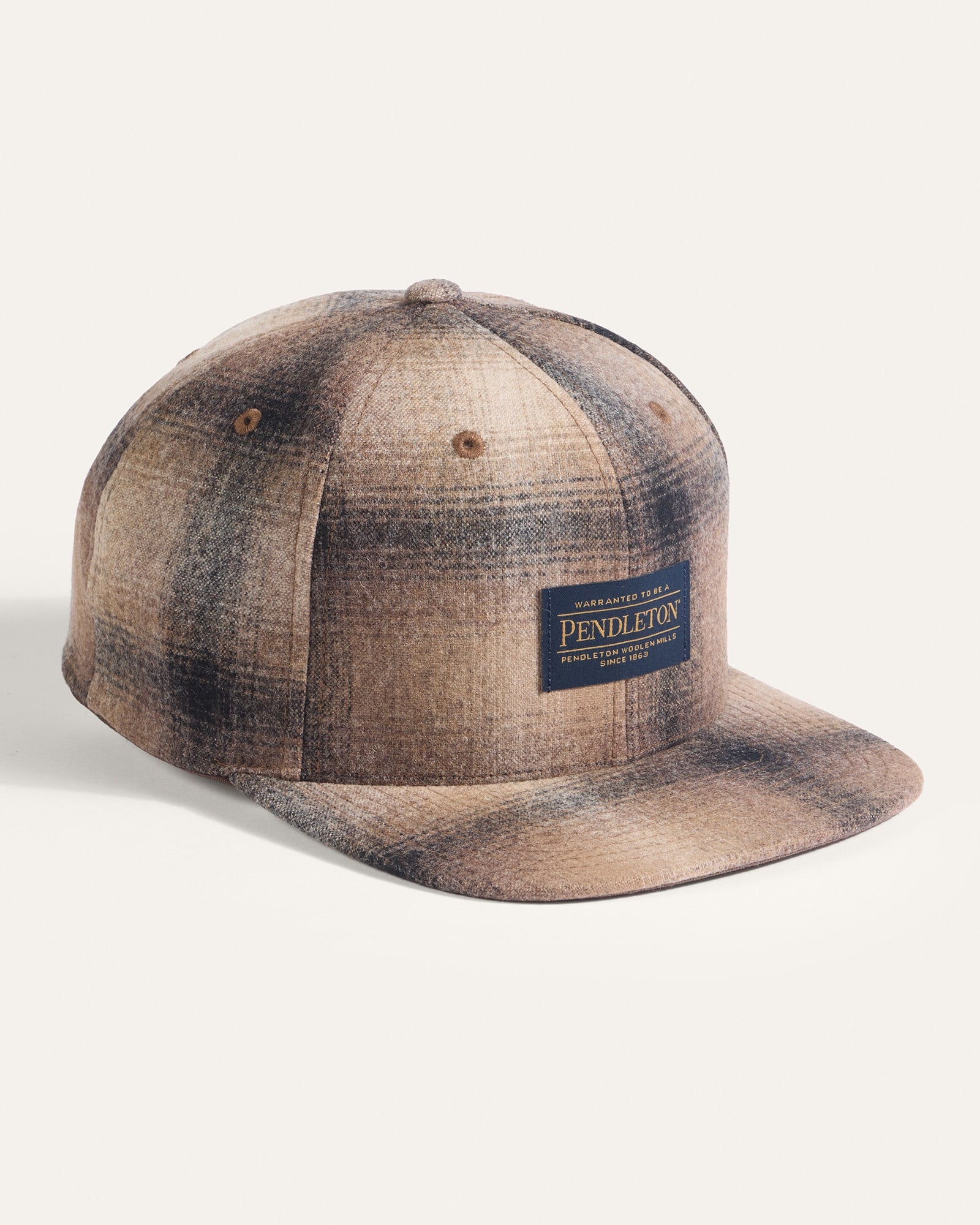 Pendleton Plaid Flat Brim Hat