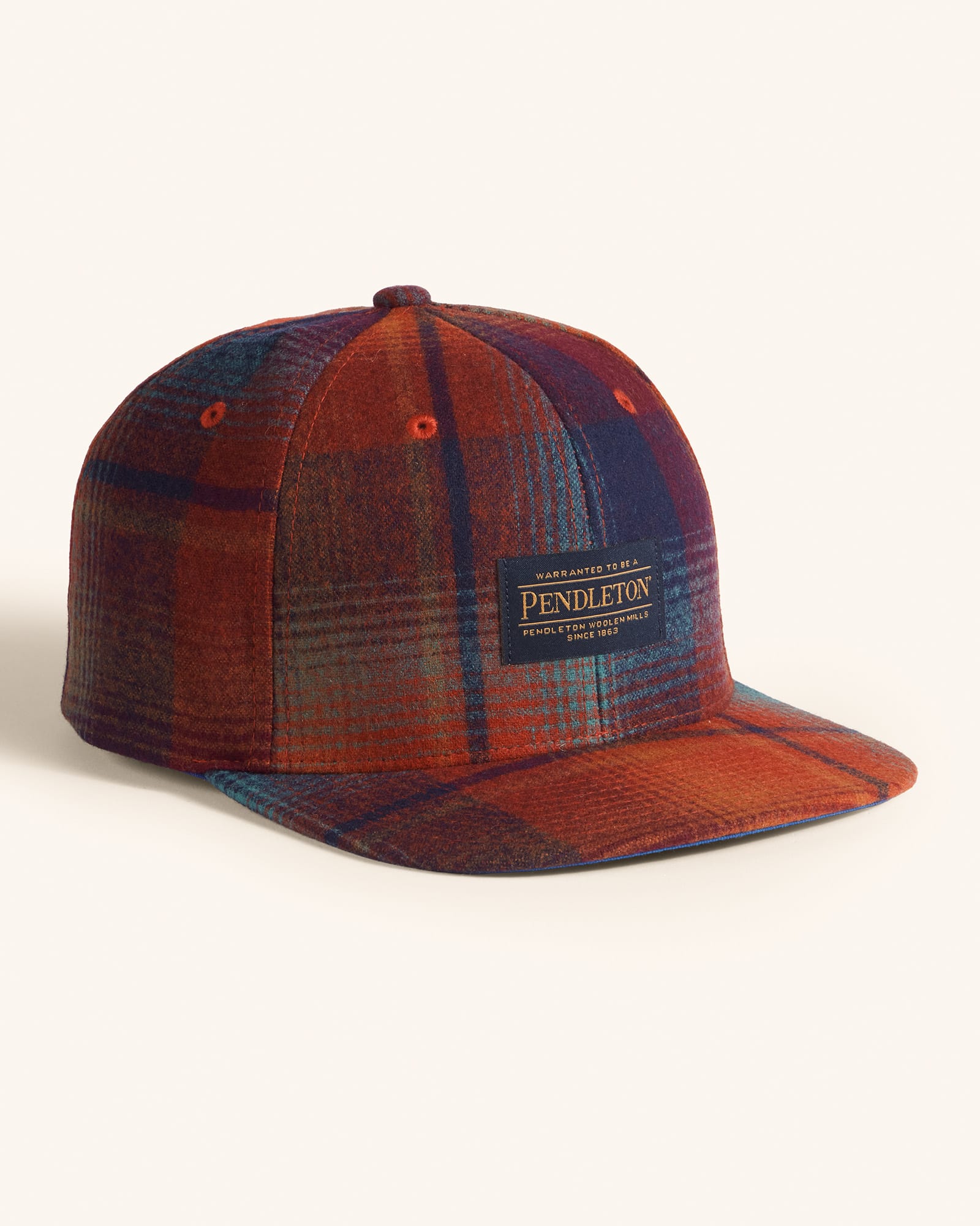 Pendleton Plaid Flat Brim Hat
