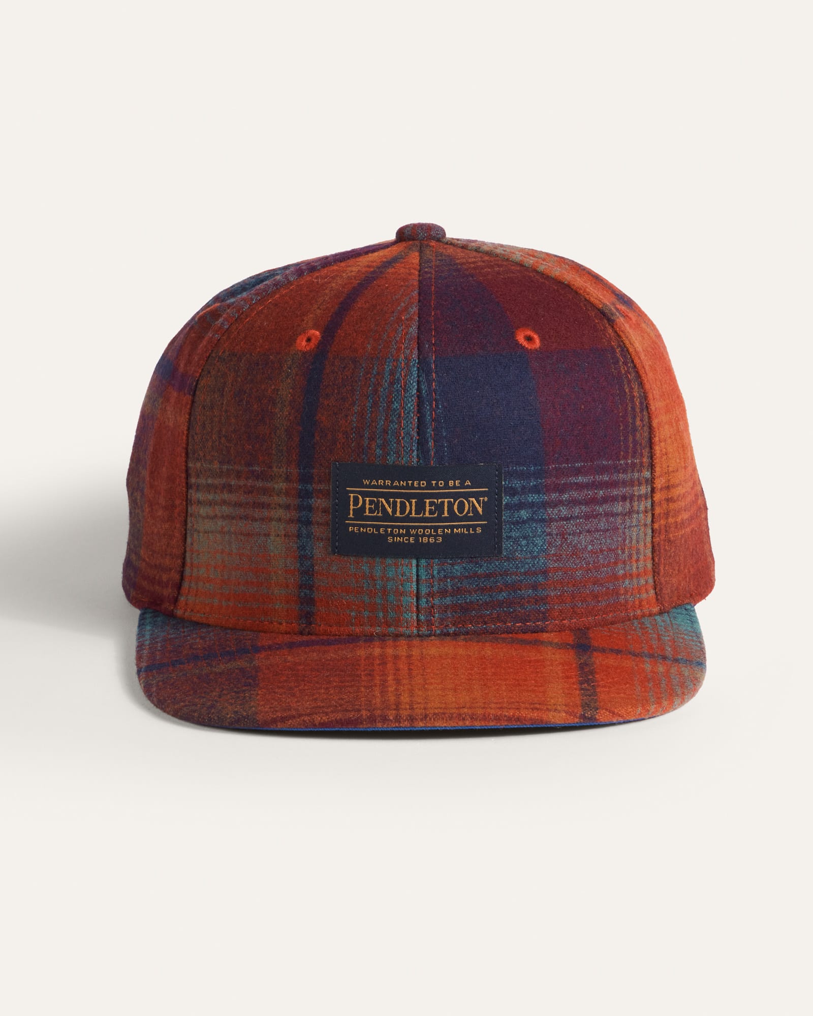 Pendleton Plaid Flat Brim Hat