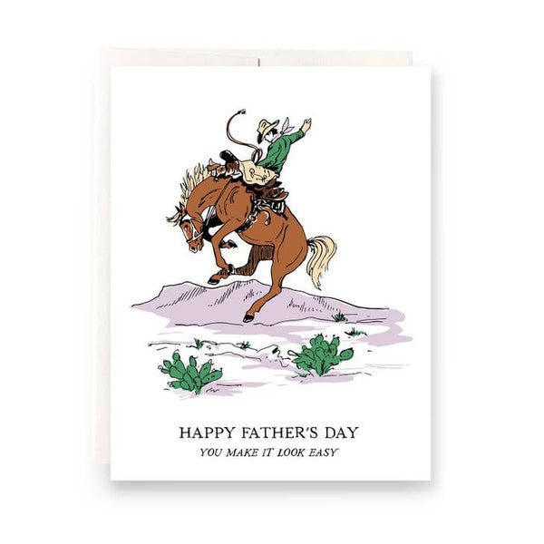 Antiquaria Bucking Bronc Father's Day Card From Everywearonline.com