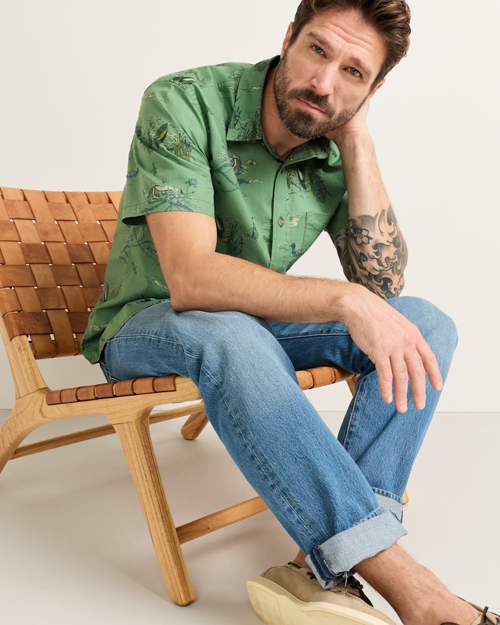 Short Sleeve Shoreline Cotton Shirt