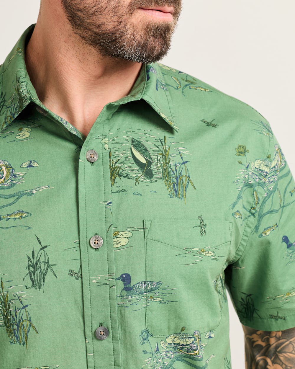 Short Sleeve Shoreline Cotton Shirt