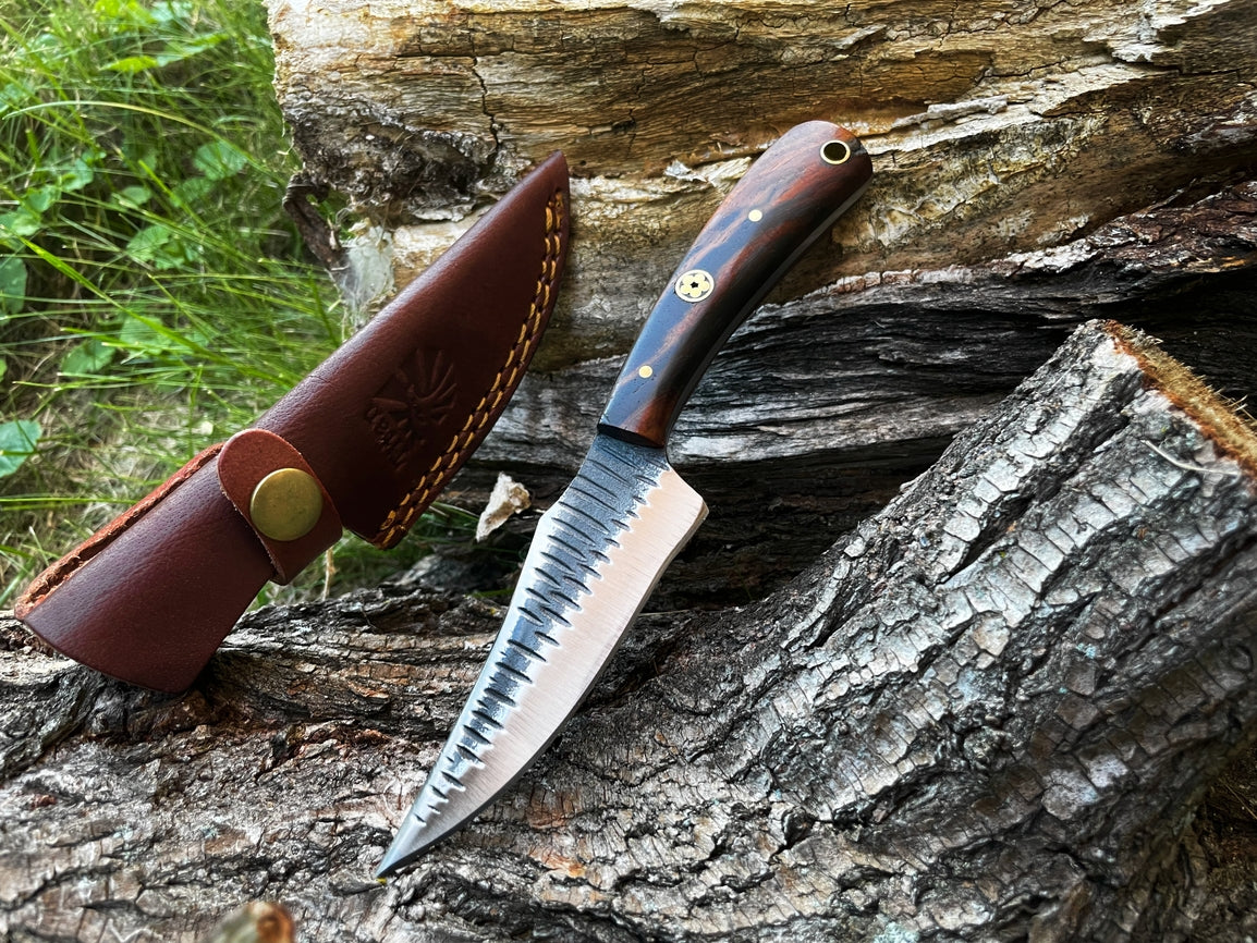 Carbon Steel Knife with Black Walnut Wood Scales