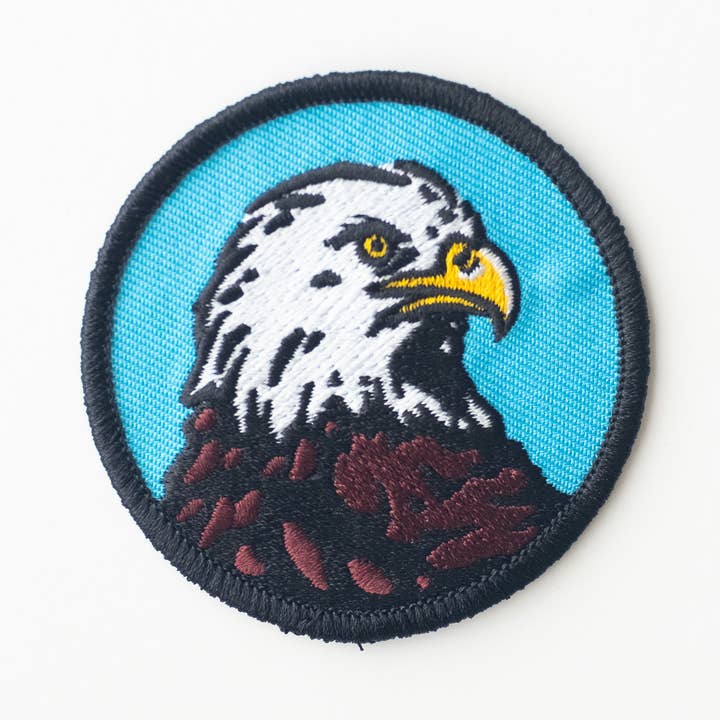 Bald Eagle Embroidered Iron-On Patch