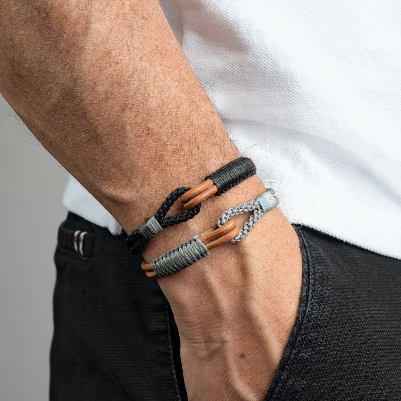 Nautical Rope Leather Bracelet