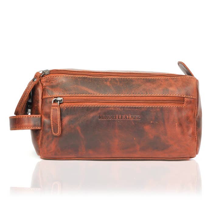 Nomad Premium Leather Toiletry Bag  - Chestnut