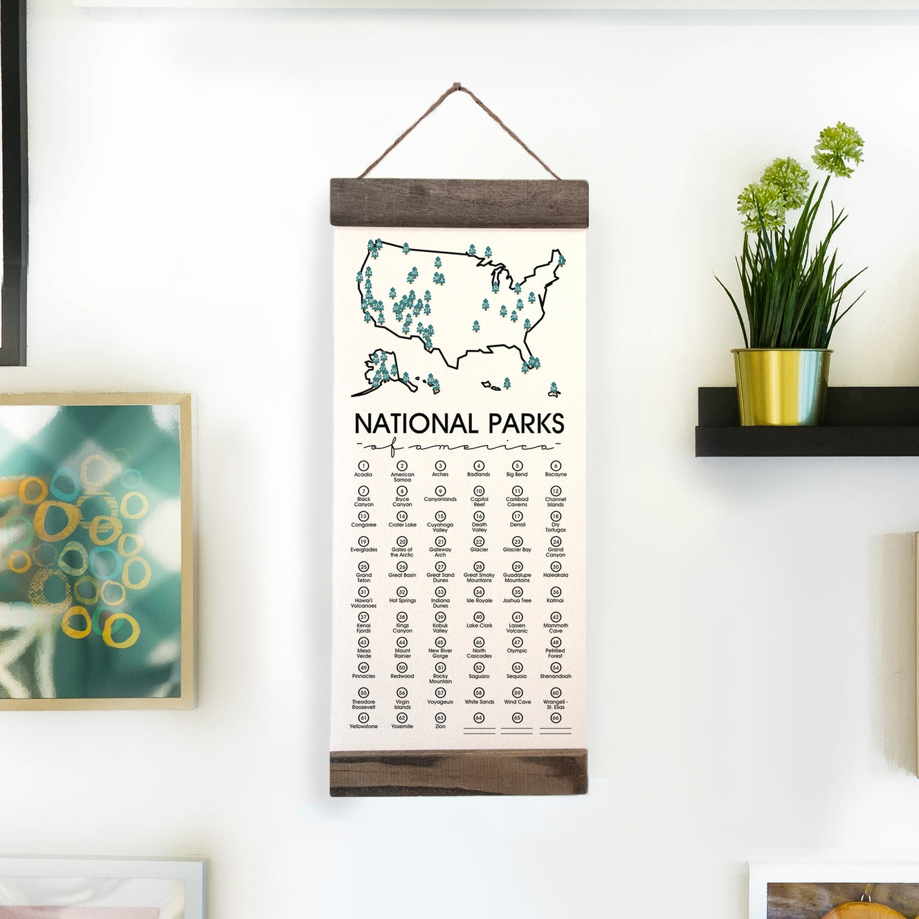 National Park Map Checklist