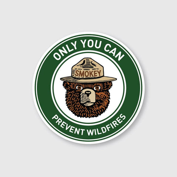 Smokey Bear Slogan Sticker