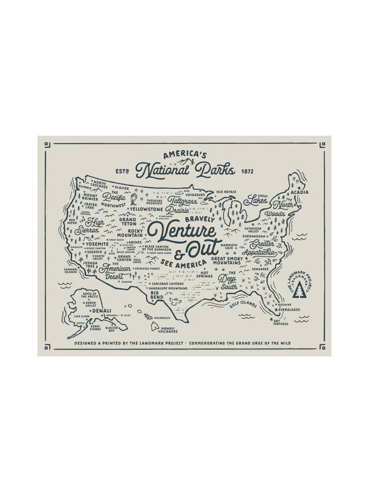 The Landmark Project National Park Map From Everywearonline.com
