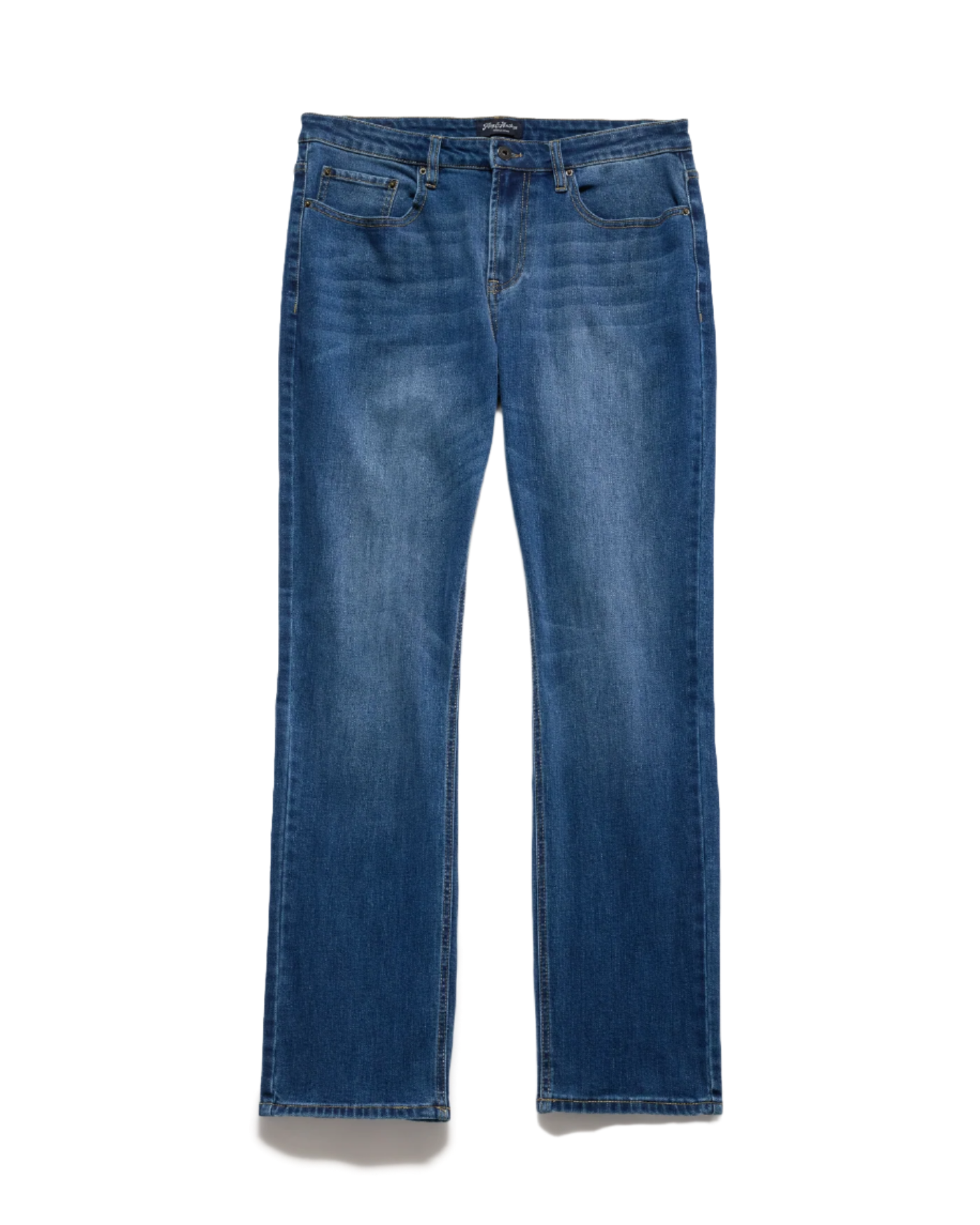 Blue jeans on a white background