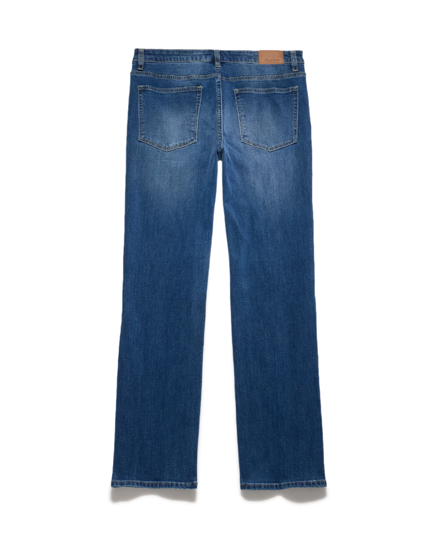 Blue jeans on a white background