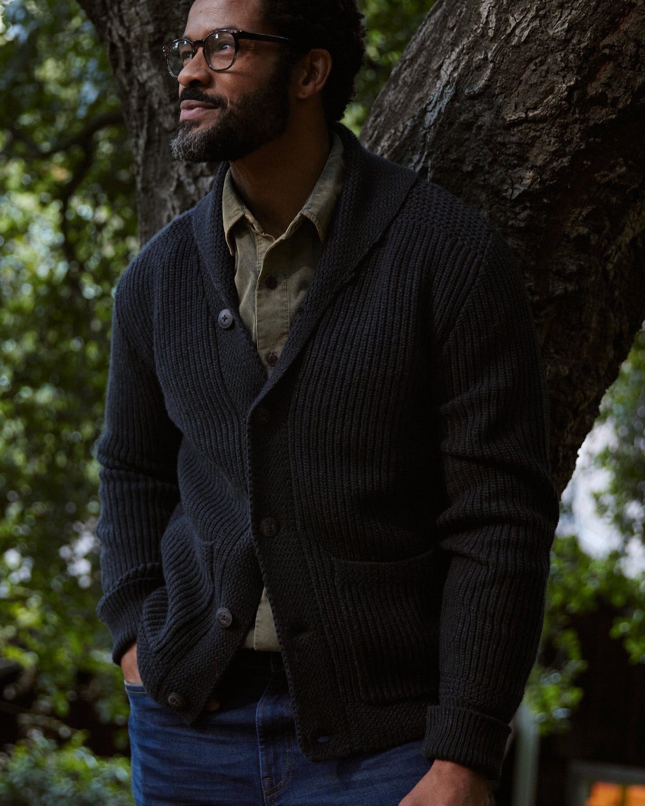 Belmont Plaited Shawl Cardigan
