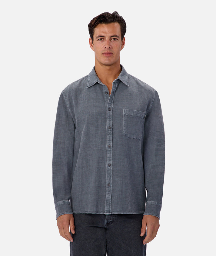 The Lisbon Long Sleeve Shirt - Blue Steel