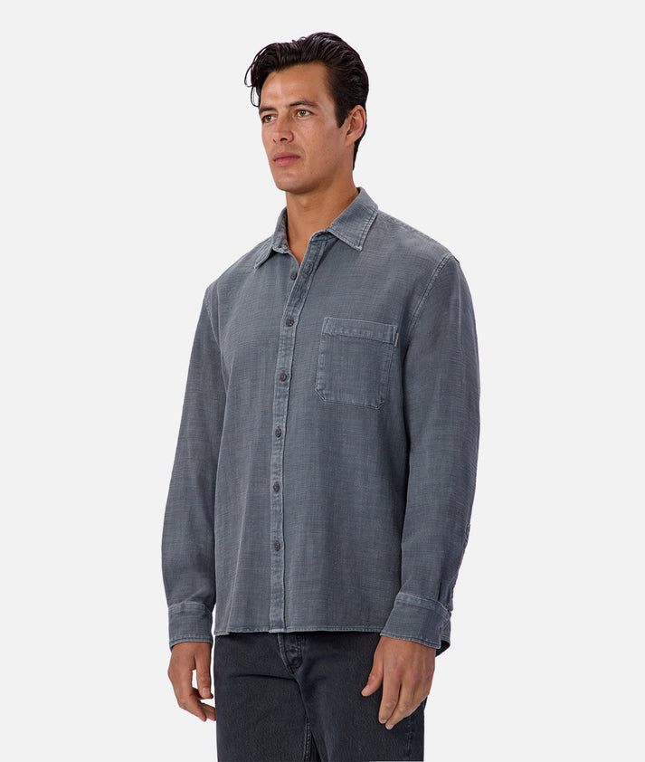 The Lisbon Long Sleeve Shirt - Blue Steel