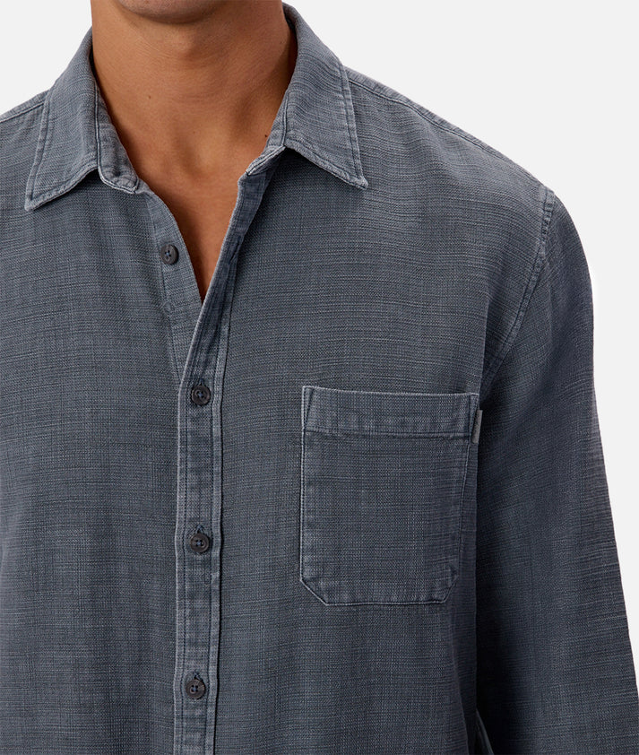 The Lisbon Long Sleeve Shirt - Blue Steel
