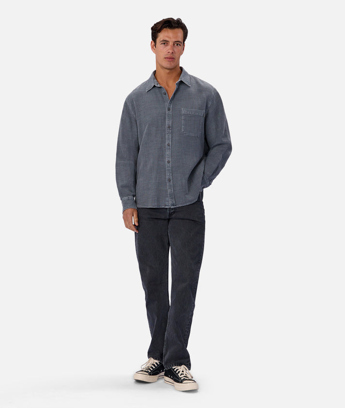 The Lisbon Long Sleeve Shirt - Blue Steel