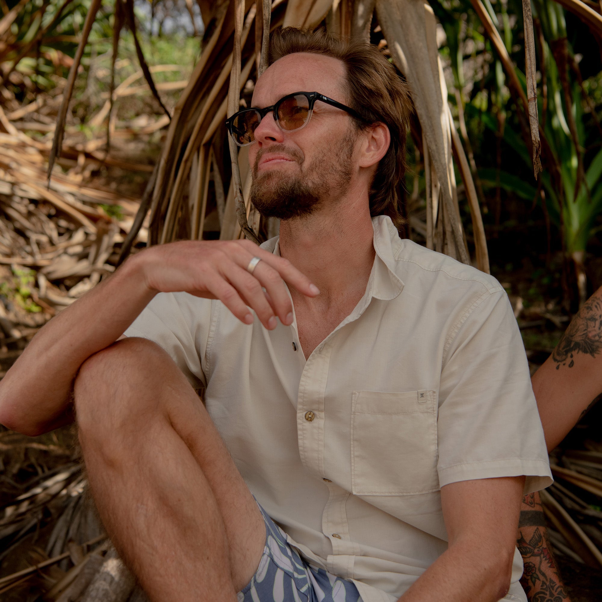 Made To Fade Short Sleeve Button Up Shirt