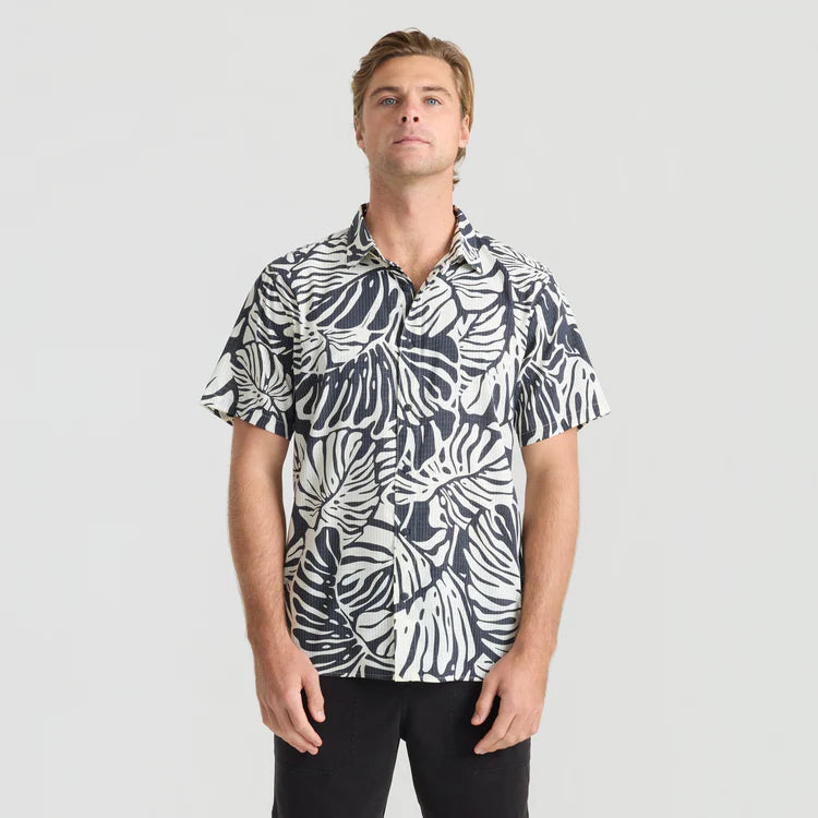 Bless Up Shirt - Black Monstera