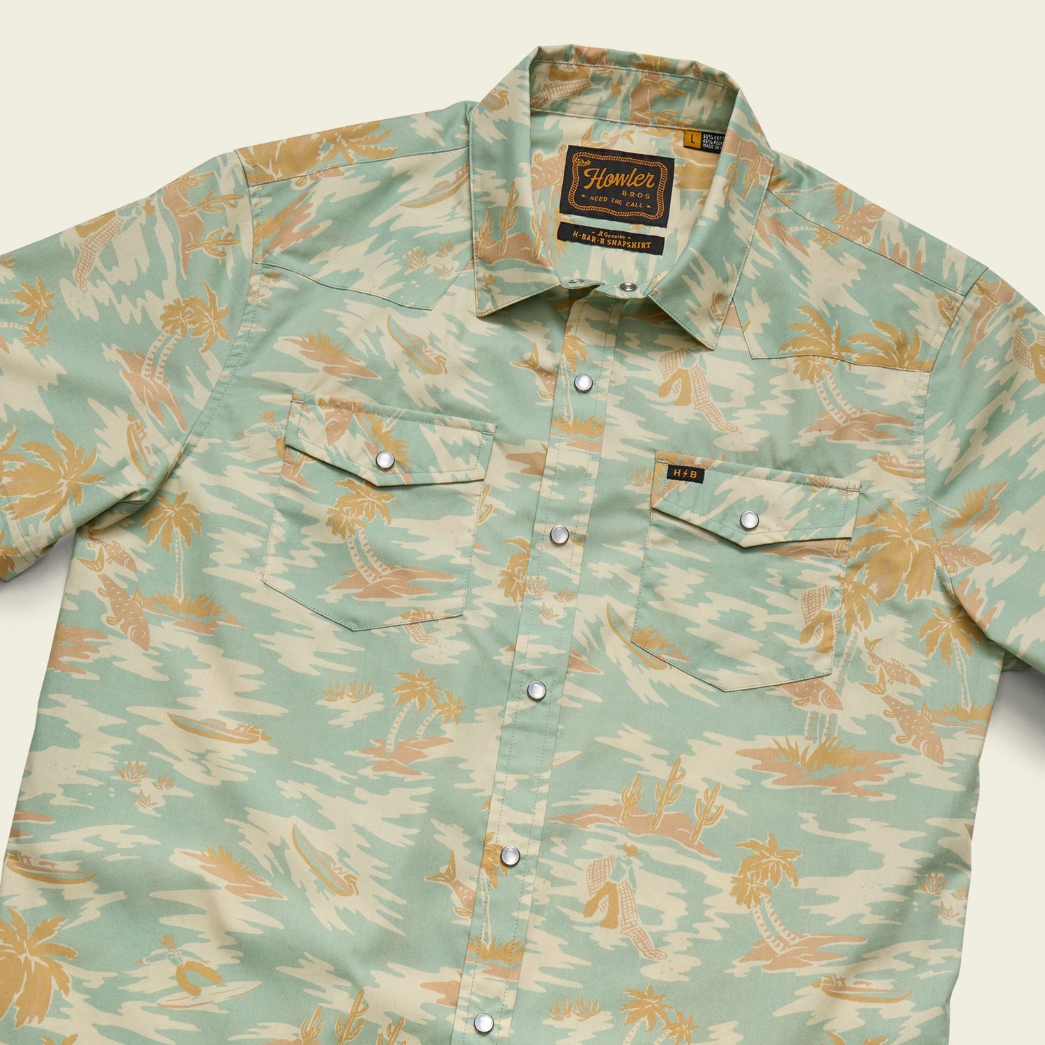 H Bar Snapshirt - Dreamland Seafoam