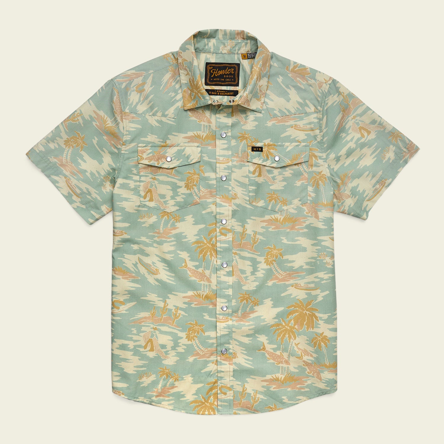 H Bar Snapshirt - Dreamland Seafoam