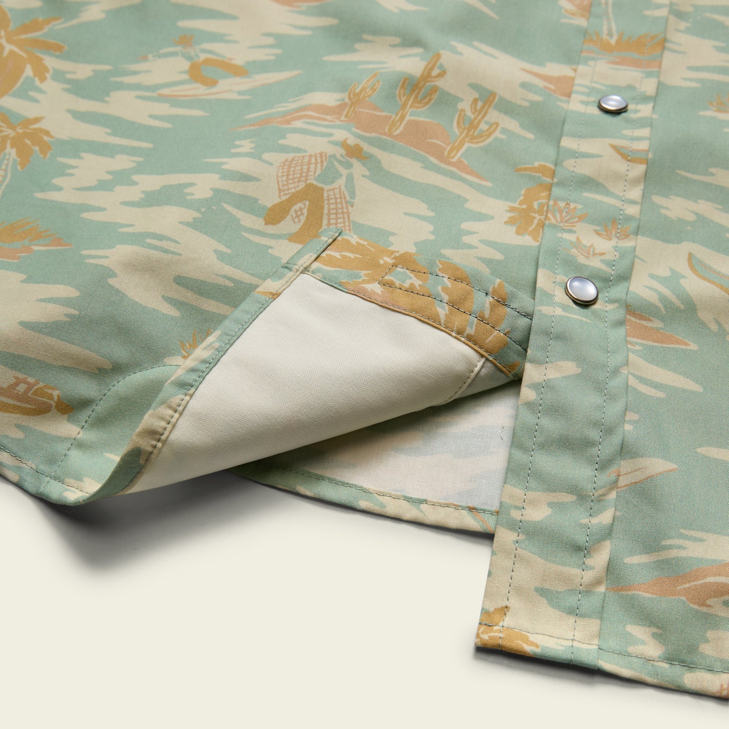 H Bar Snapshirt - Dreamland Seafoam