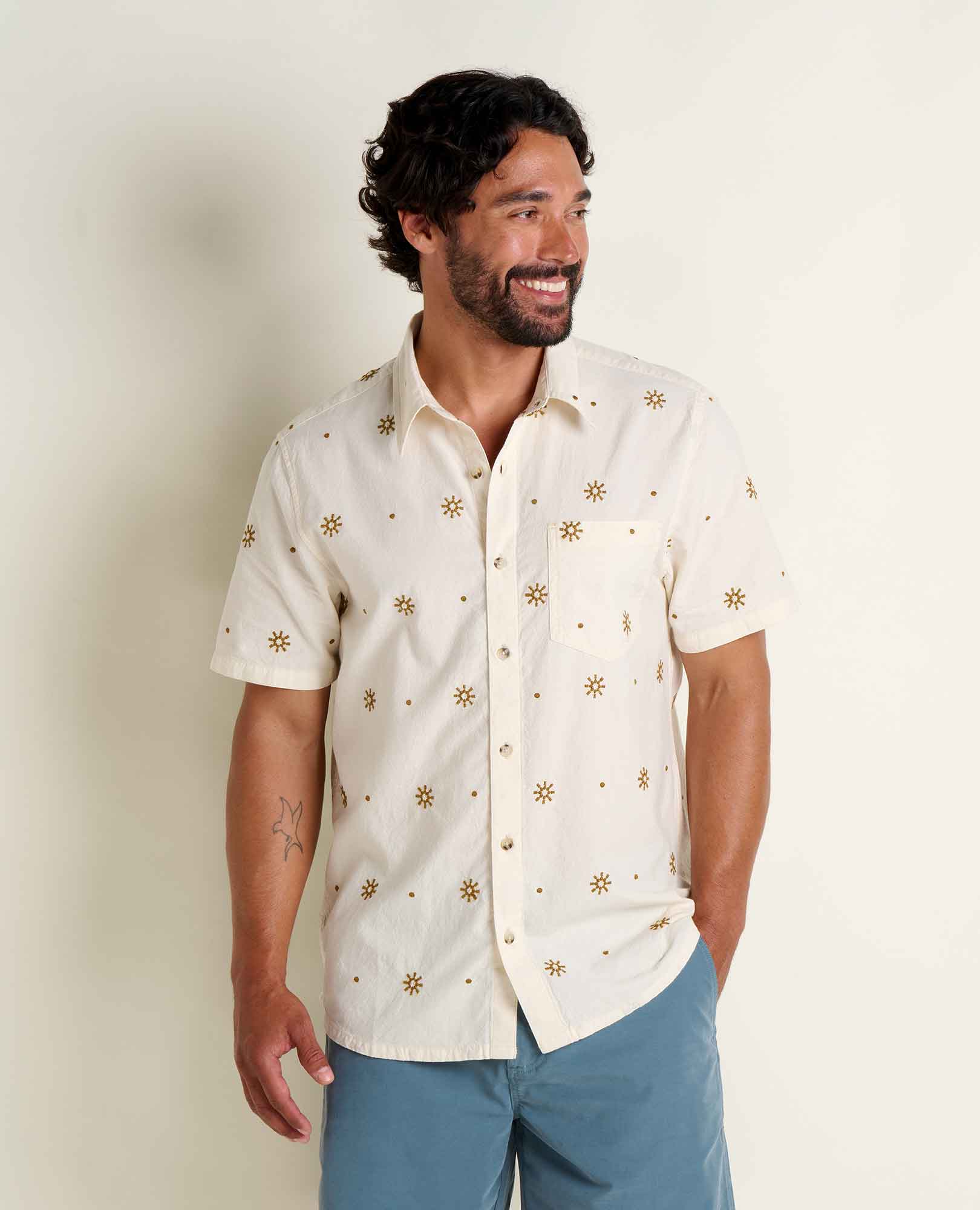 Airscape Embroidered Shirt - Natural Embroidery