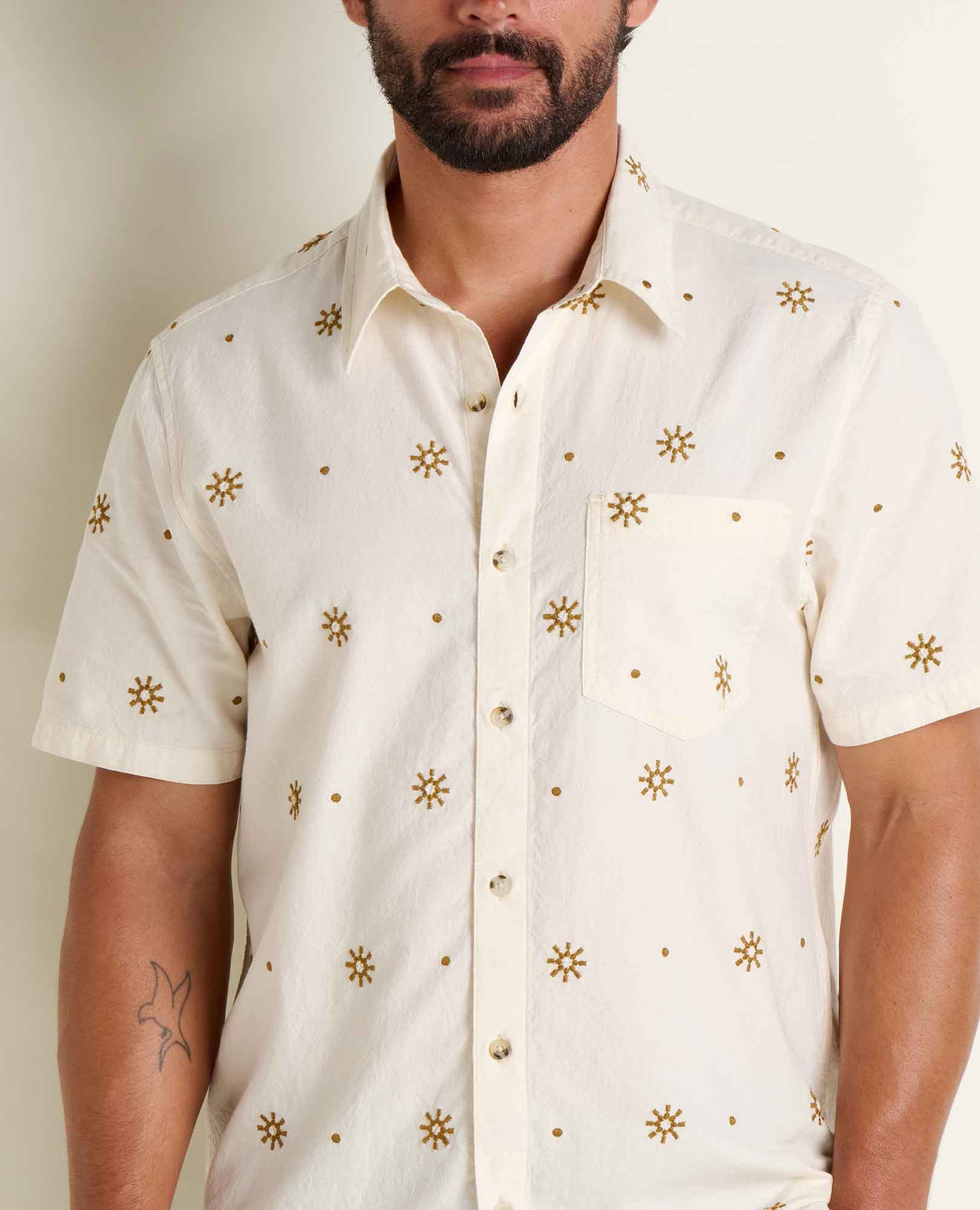 Airscape Embroidered Shirt - Natural Embroidery