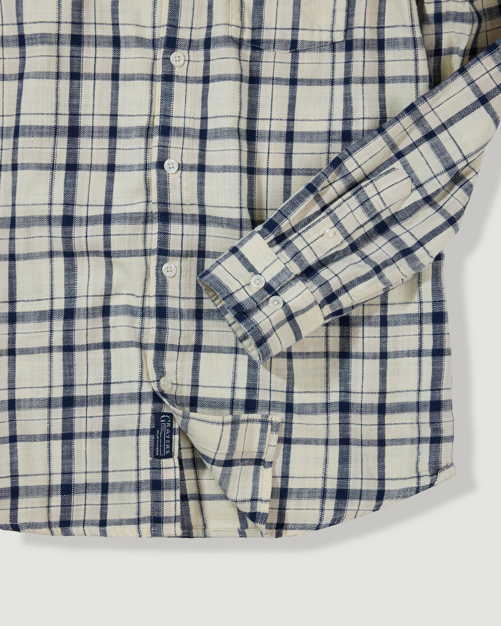 Riverside Slub Twill Shirt - Oatmeal Plaid