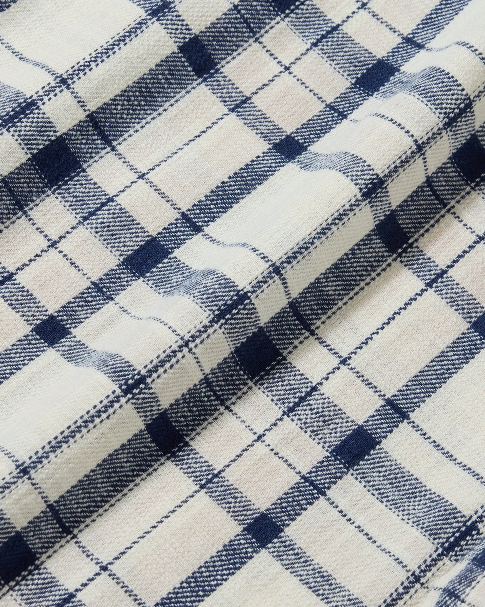 Riverside Slub Twill Shirt - Oatmeal Plaid