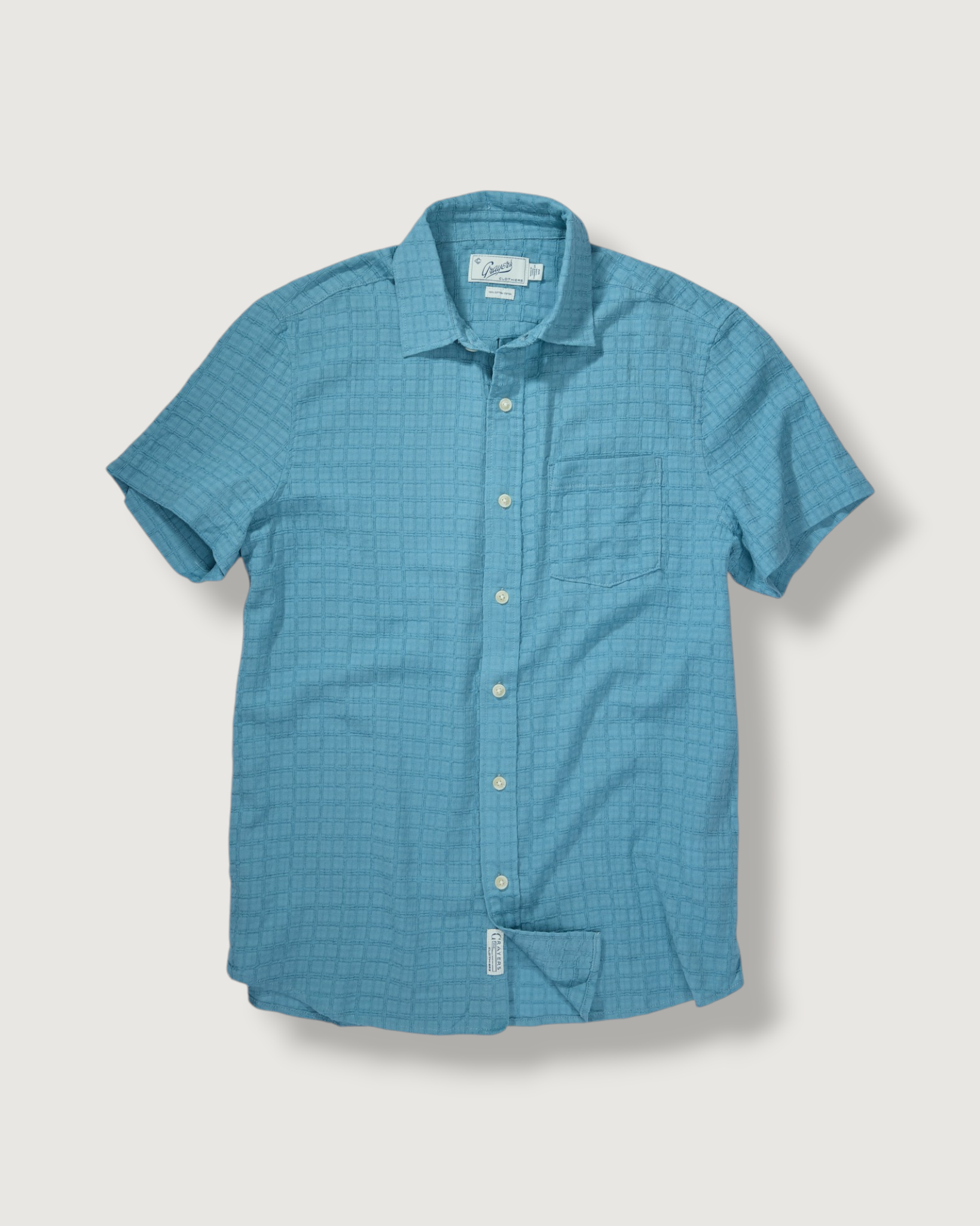 Bamboo Dobby Short Sleeve Shirt - Sea Angel