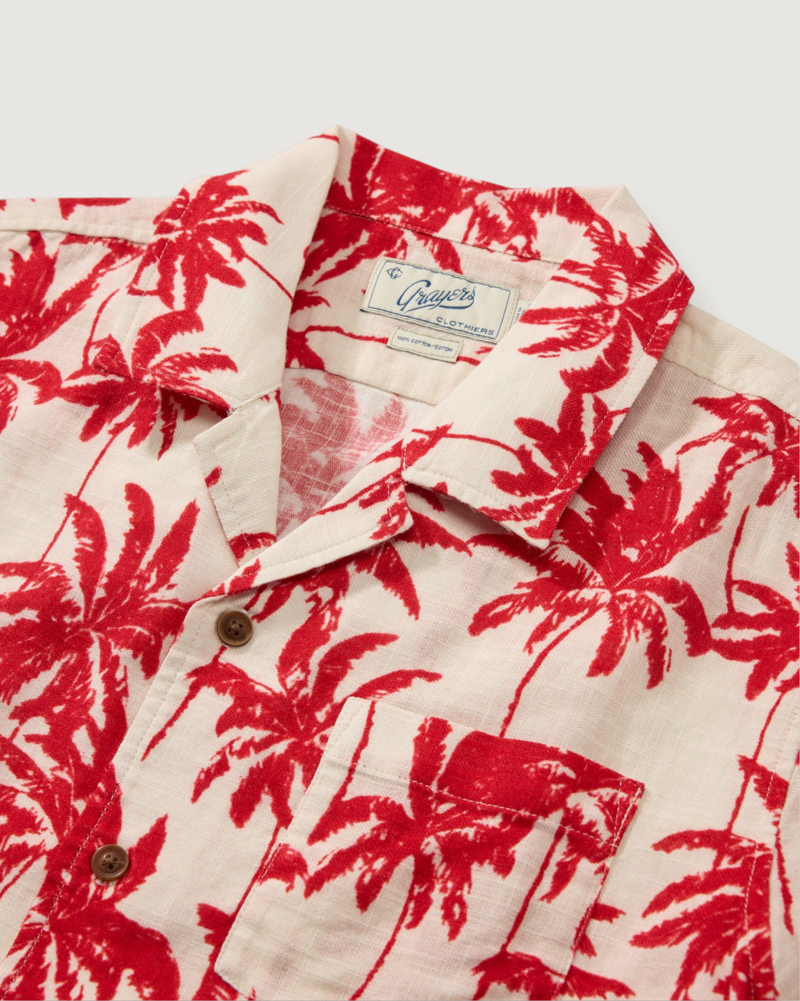 Cottage Loom Printed Shirt - Fiery Palms