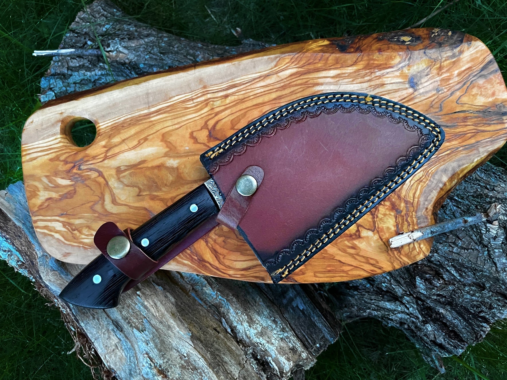 Damascus Steel Sheep-Toe Cleaver