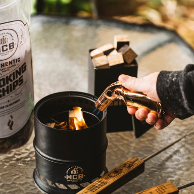 Motor City Barrels Mini Smokeless Campfire With Smoking Wood Barrel Cubes From Everywearonline.com
