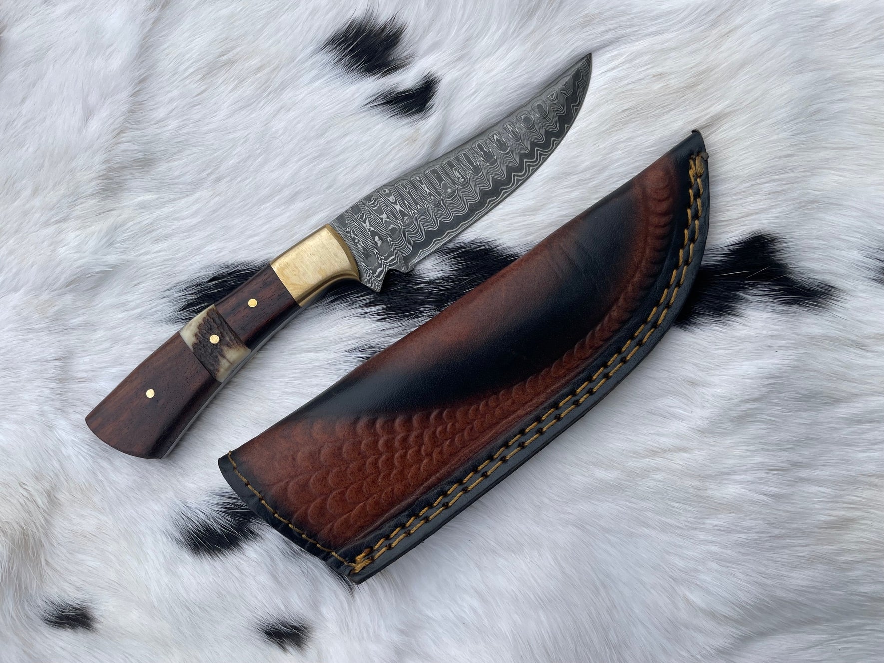 Damascus Steel Outdoor Utility Knife