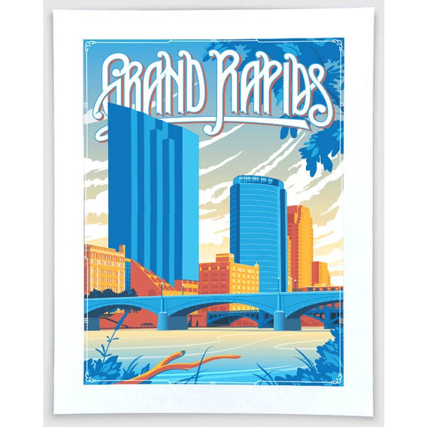 The Mighty Mitten Grand Rapids Travel Art Print From Everywearonline.com