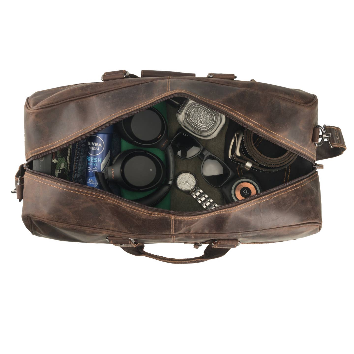 Hudson Leather Duffle Bag