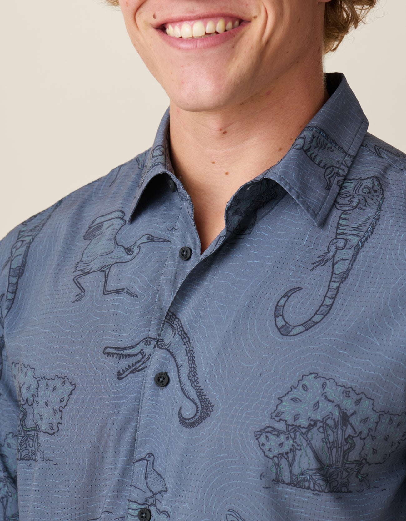 Mojave Button-Up Perforated Shirt - El Manglar