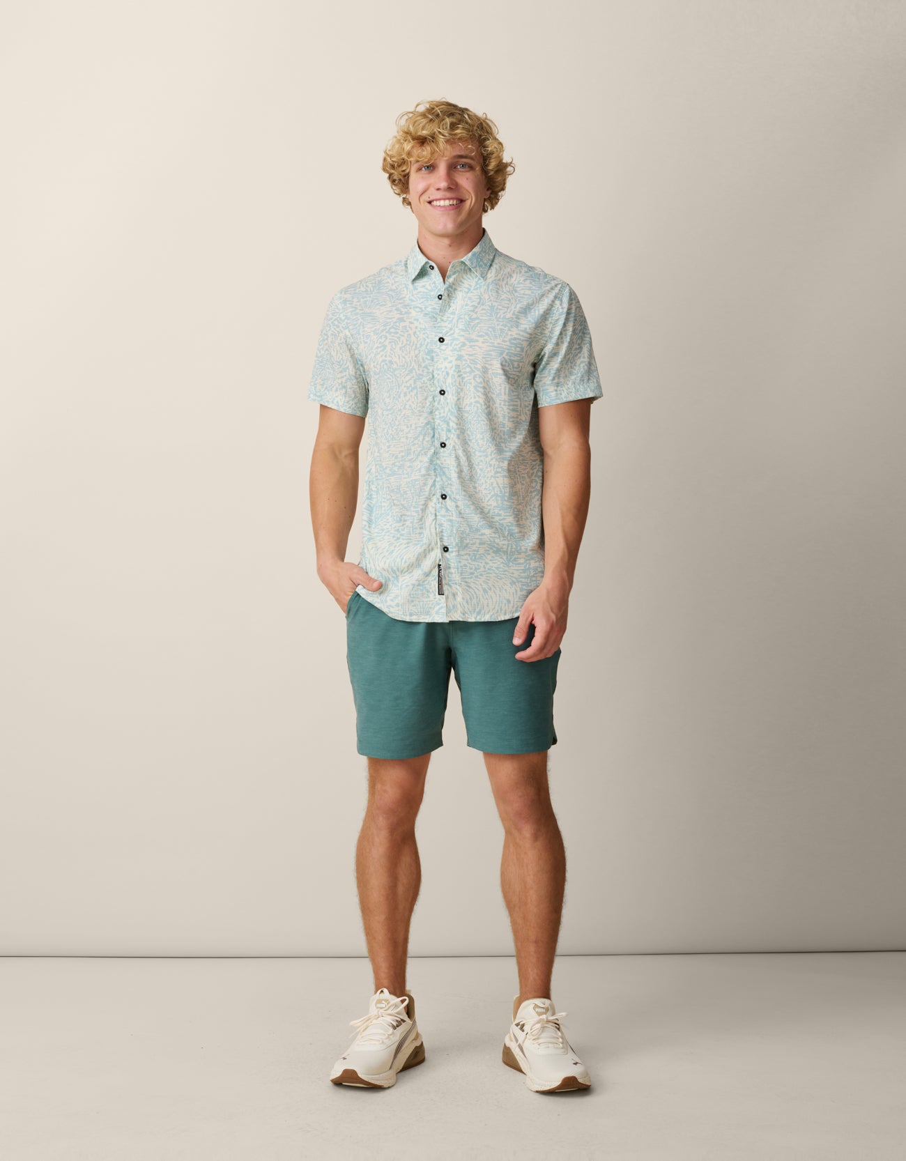 Mojave Button-Up Perforated Shirt - Hidden Llama