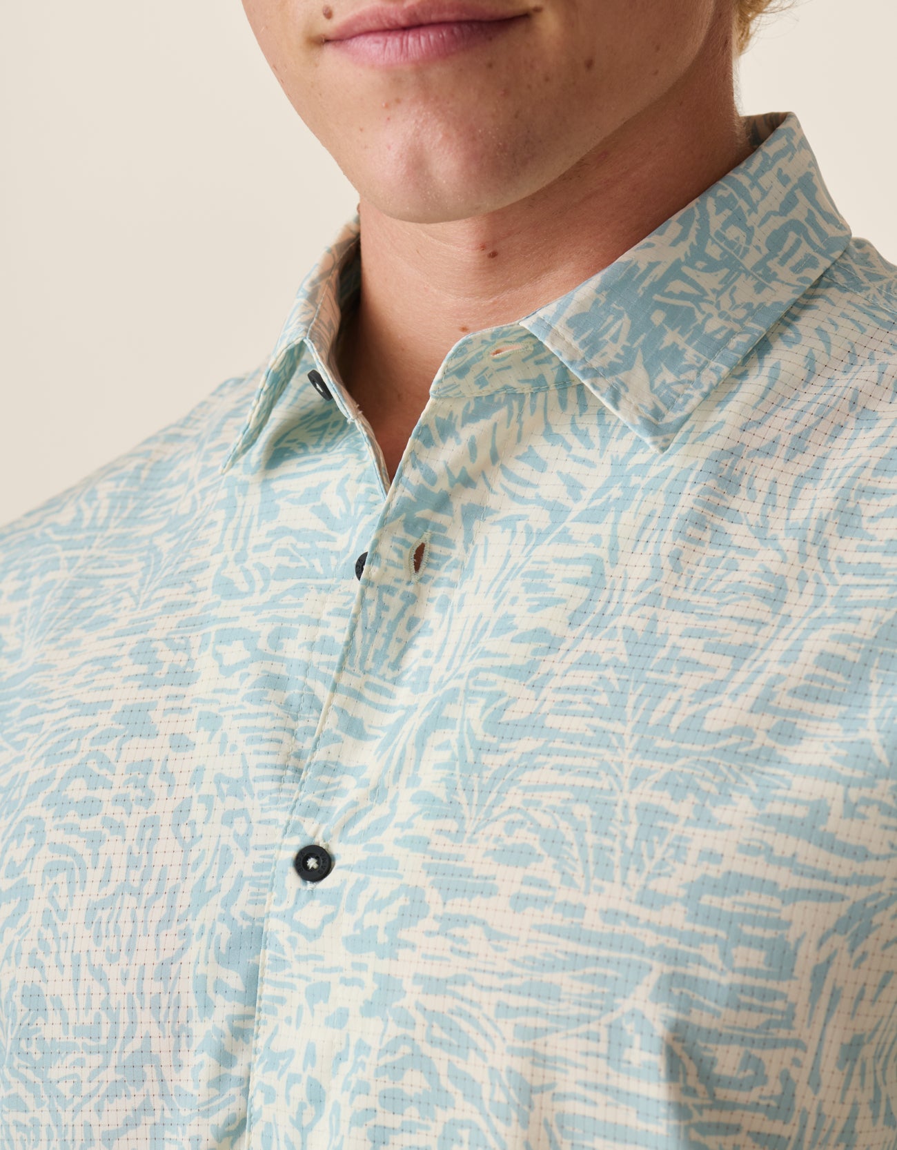 Mojave Button-Up Perforated Shirt - Hidden Llama