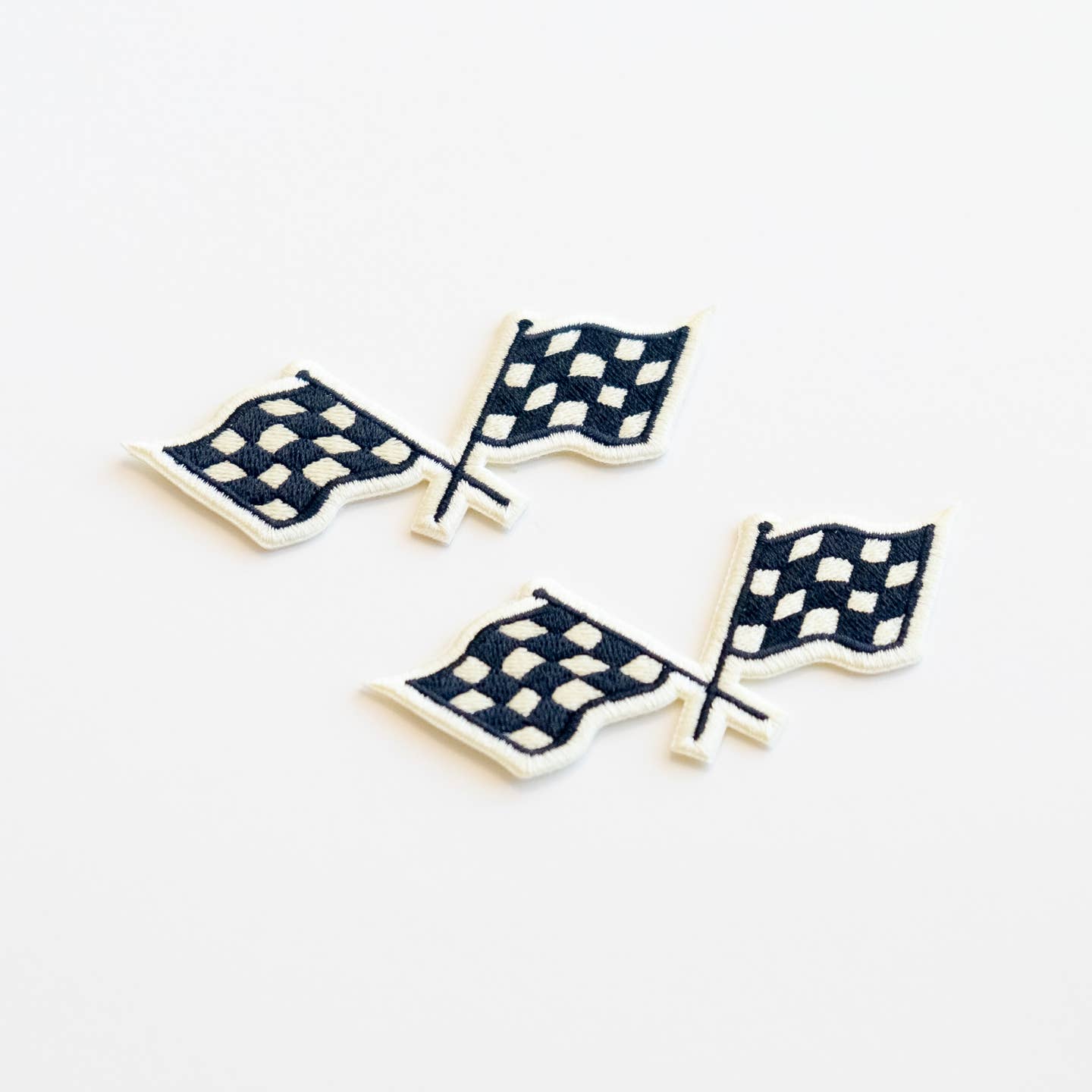 Racing Flags Embroidered Iron On Patch